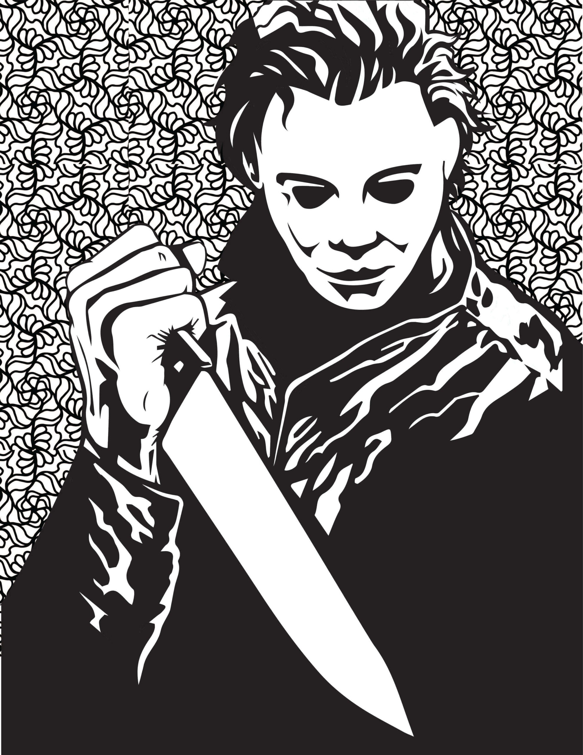 30 Simple Coloring Pages Horror
