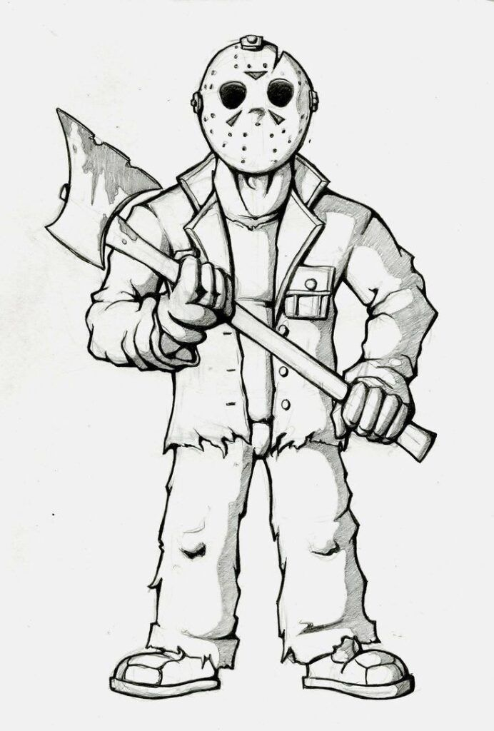 30 Simple Coloring Pages Horror