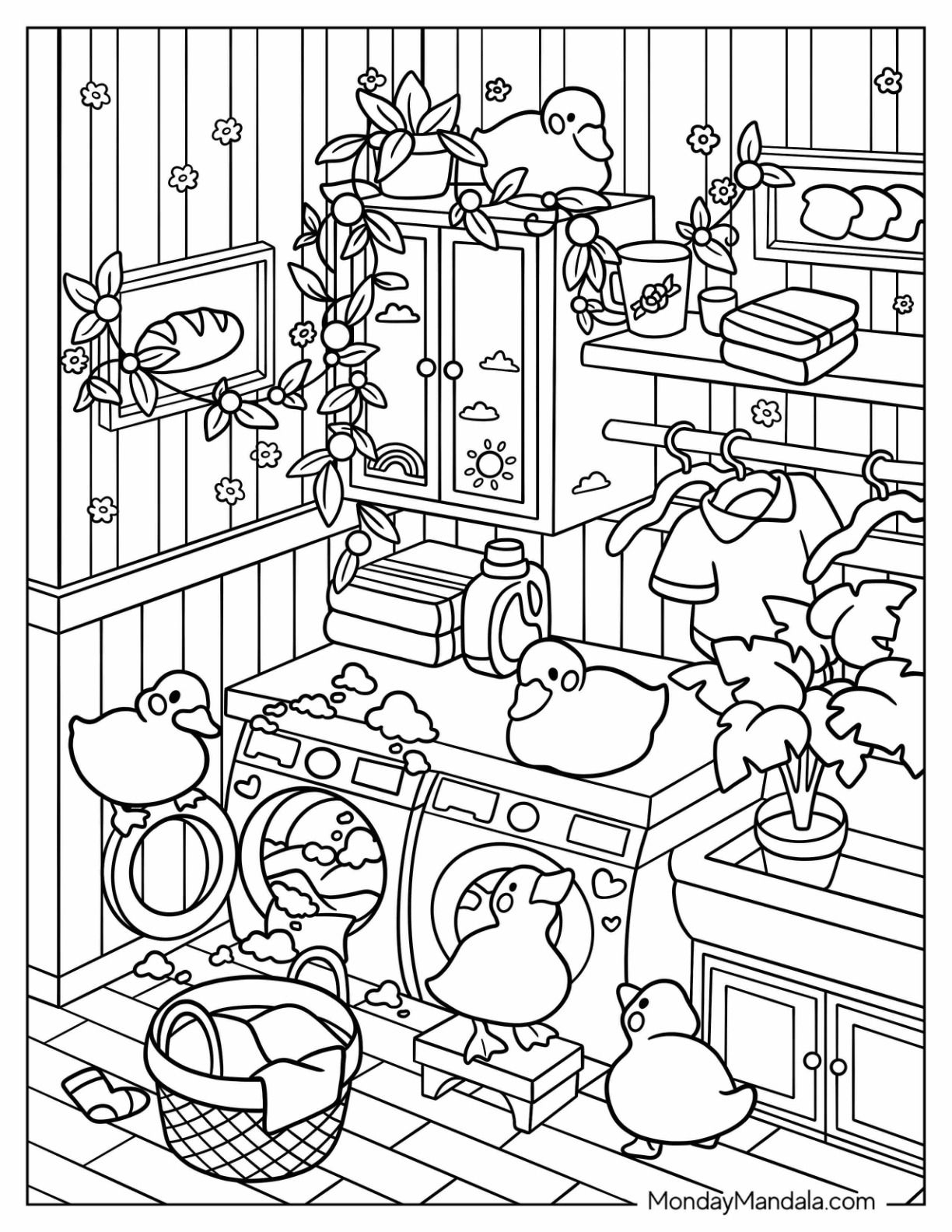 30 Simple Coloring Pages Room