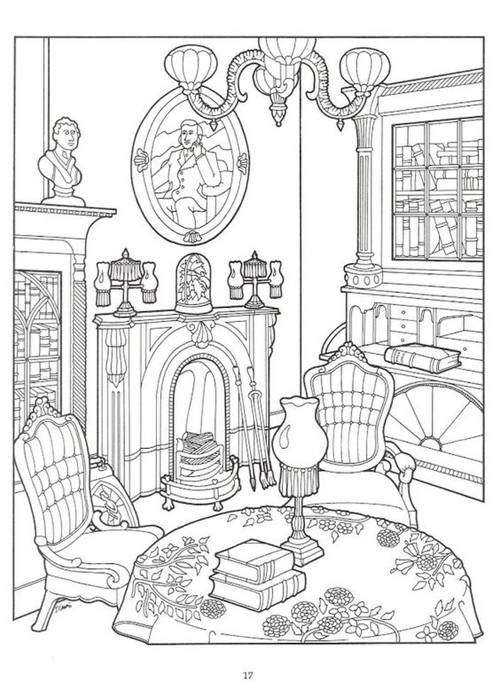 30 Simple Coloring Pages Room