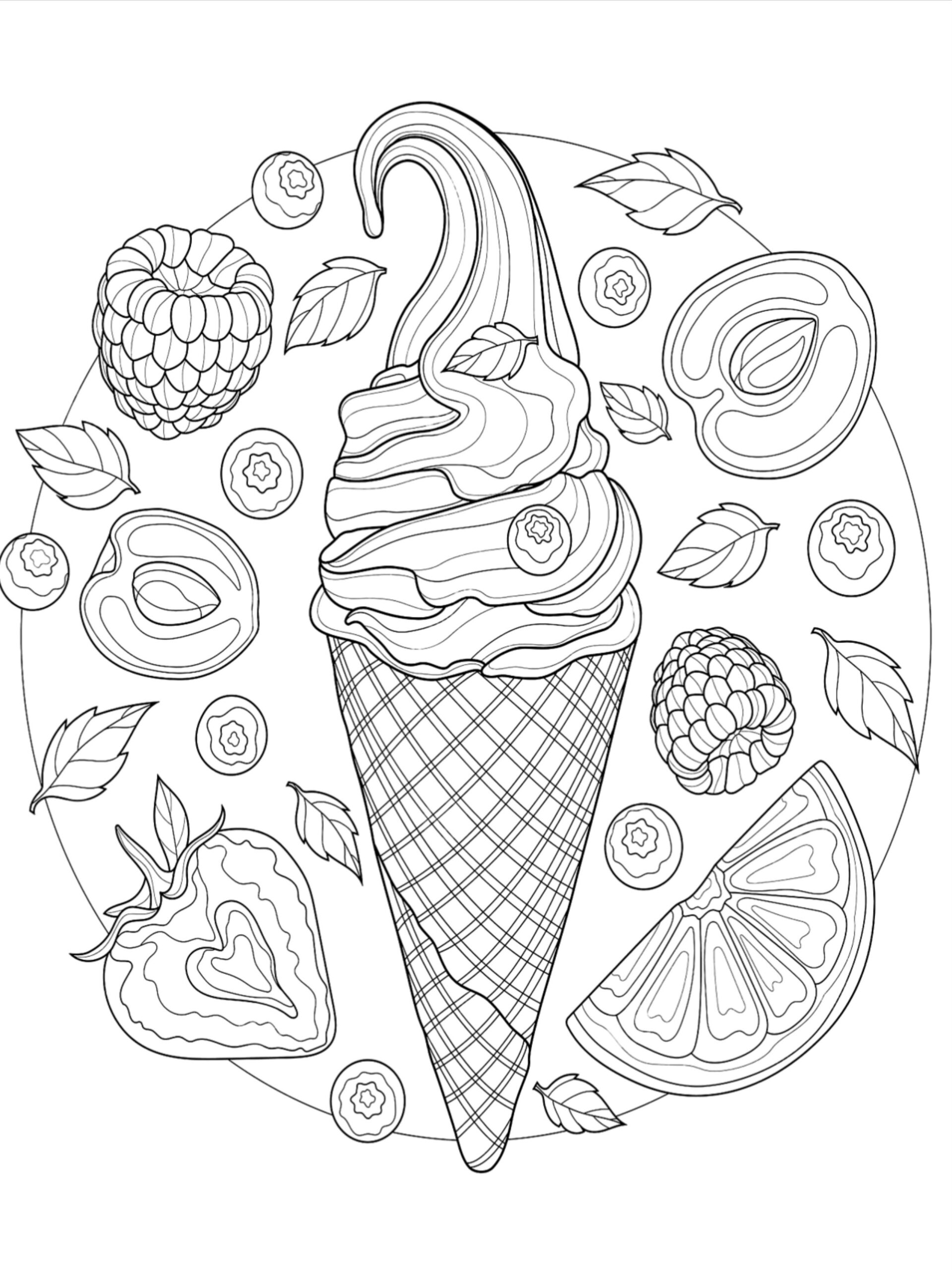 30 Summer Coloring Pages Ice Cream
