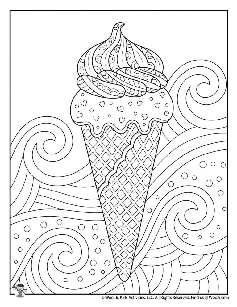 30 Summer Coloring Pages Ice Cream
