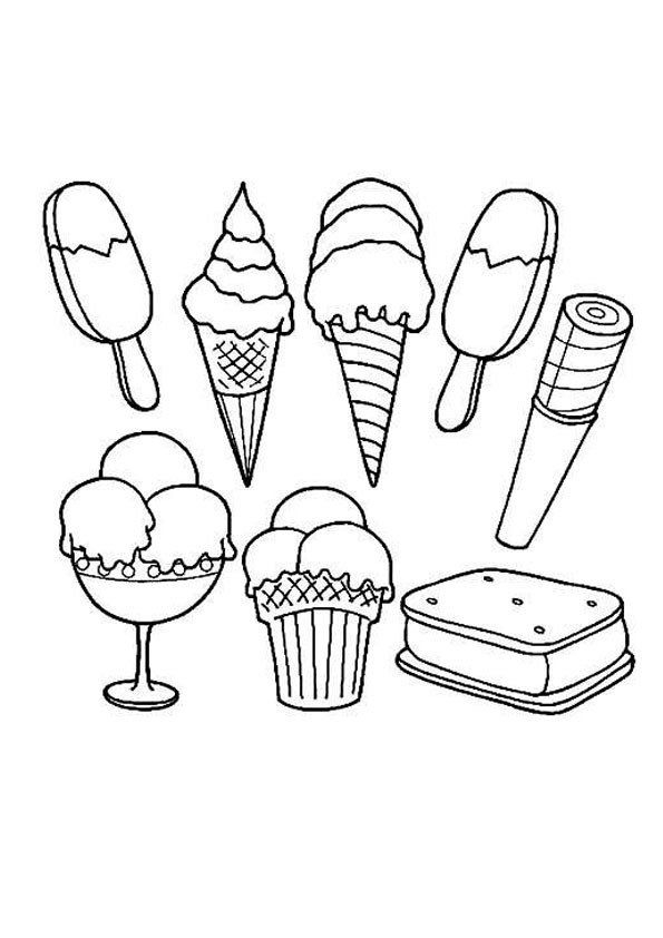 30 Summer Coloring Pages Ice Cream