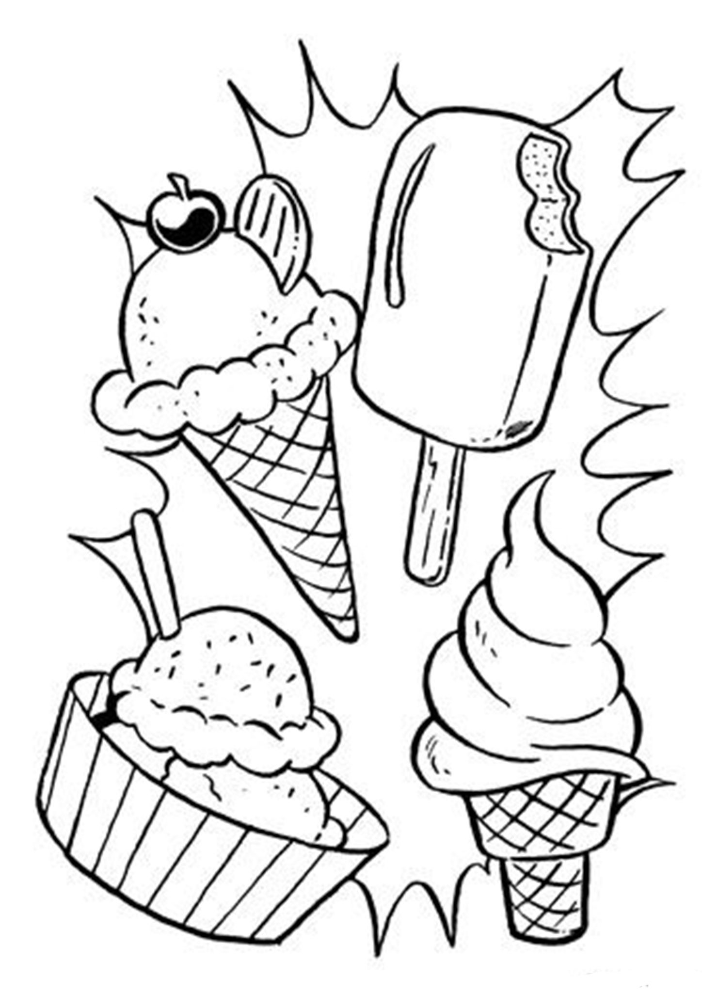 30 Summer Coloring Pages Ice Cream