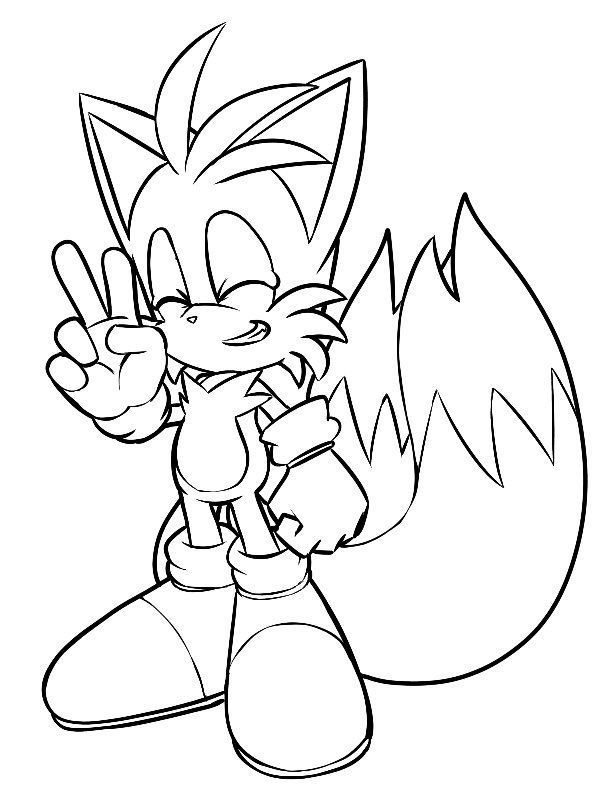 30 Super Tails Sonic Coloring Pages