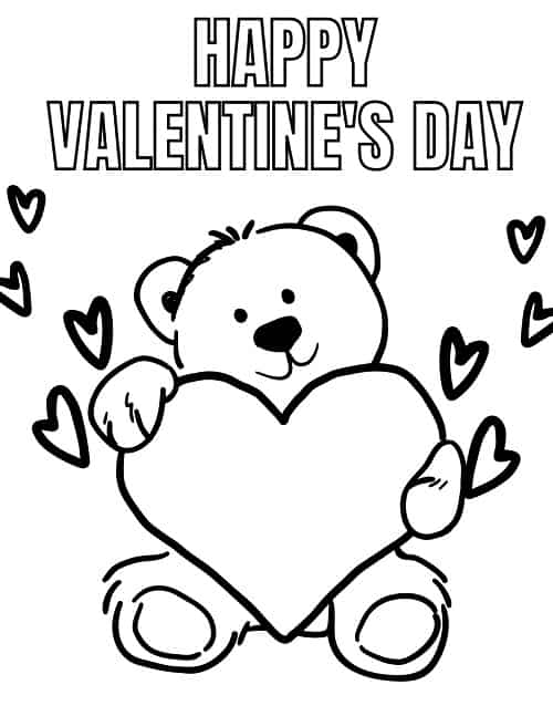 30 Valentine Coloring Sheets Cute