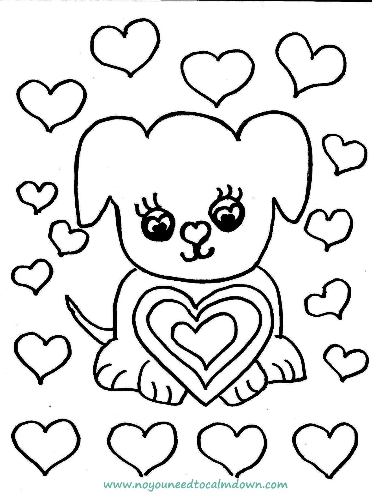 30 Valentine Coloring Sheets Cute