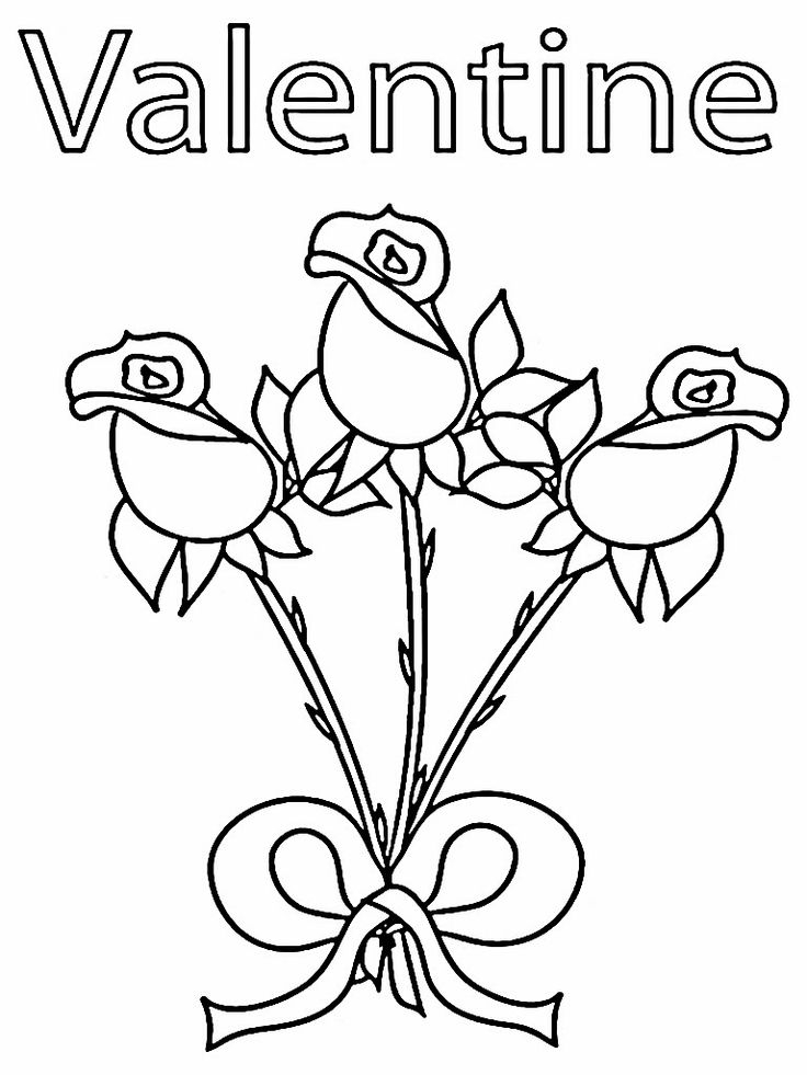 30 Valentines Day Flower Coloring Pages