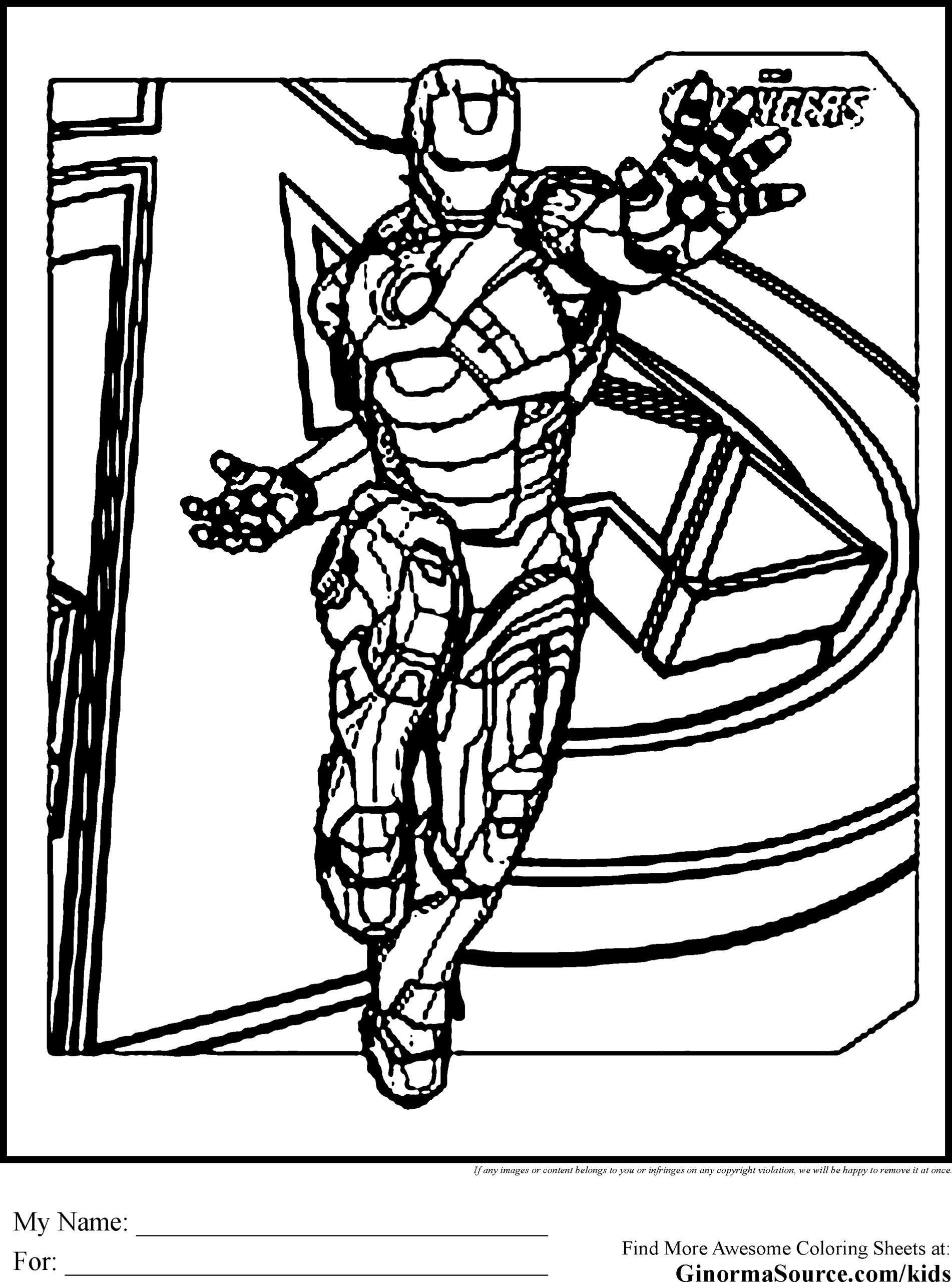 35 Avengers Coloring Pages Free Printable Iron Man