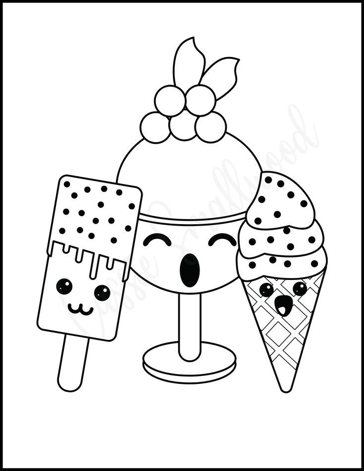 35 Cute Ice Cream Coloring Pages For Kids