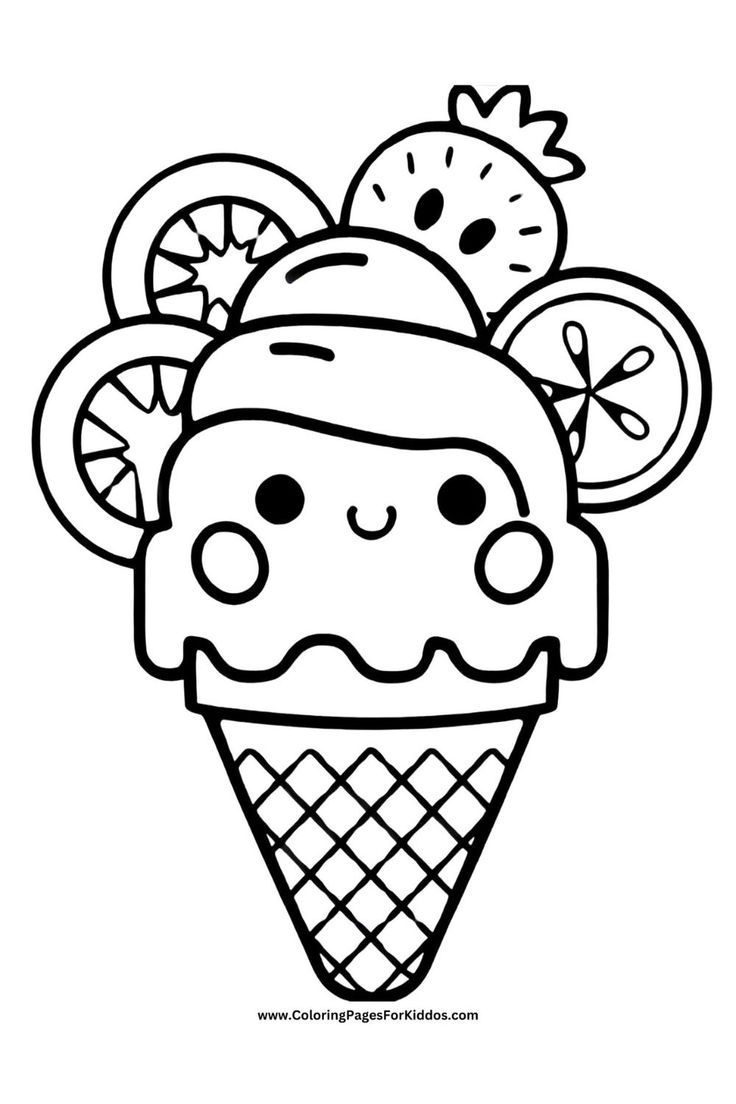 35 Cute Ice Cream Coloring Pages For Kids