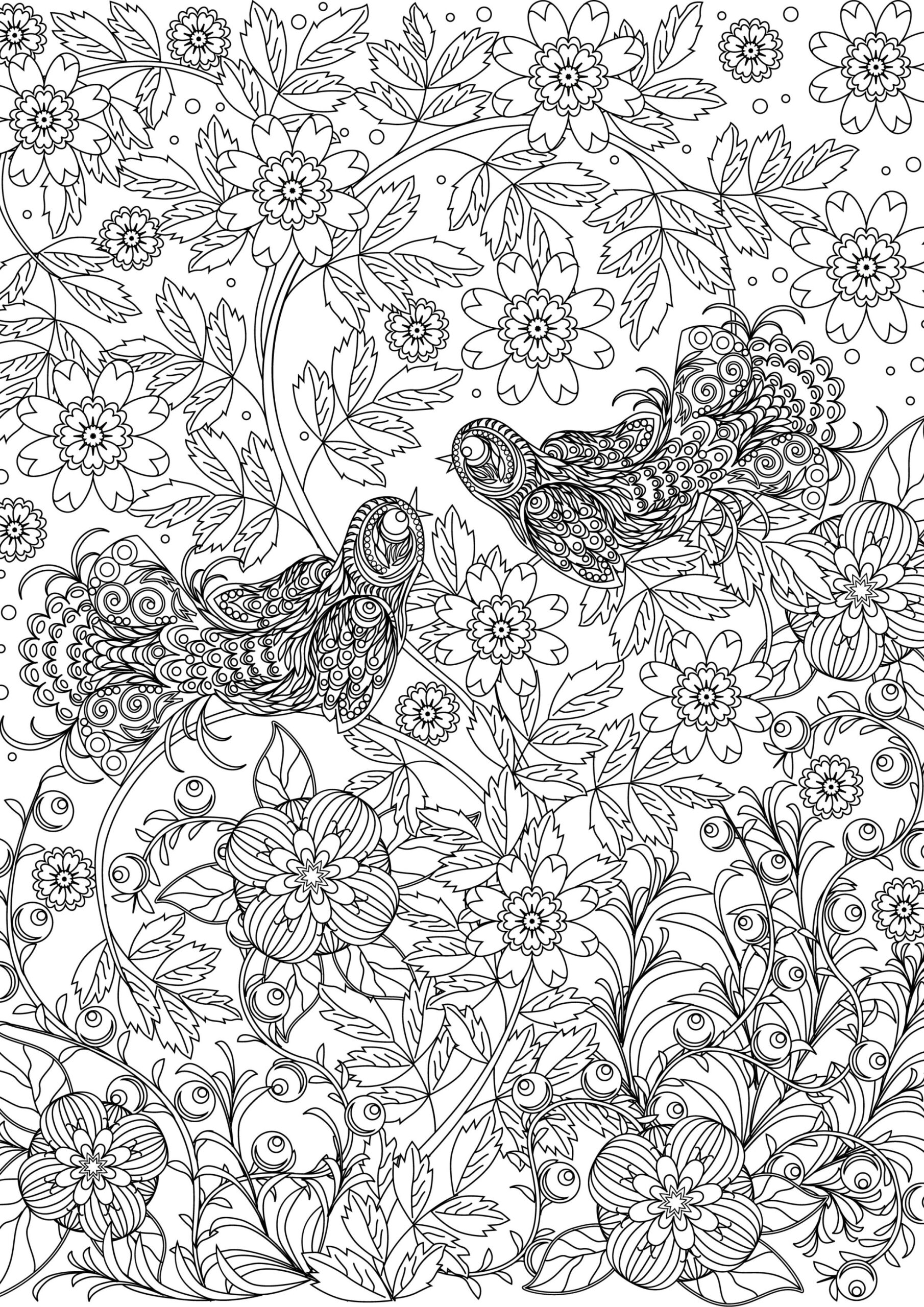 35 Easy Detailed Coloring Pages