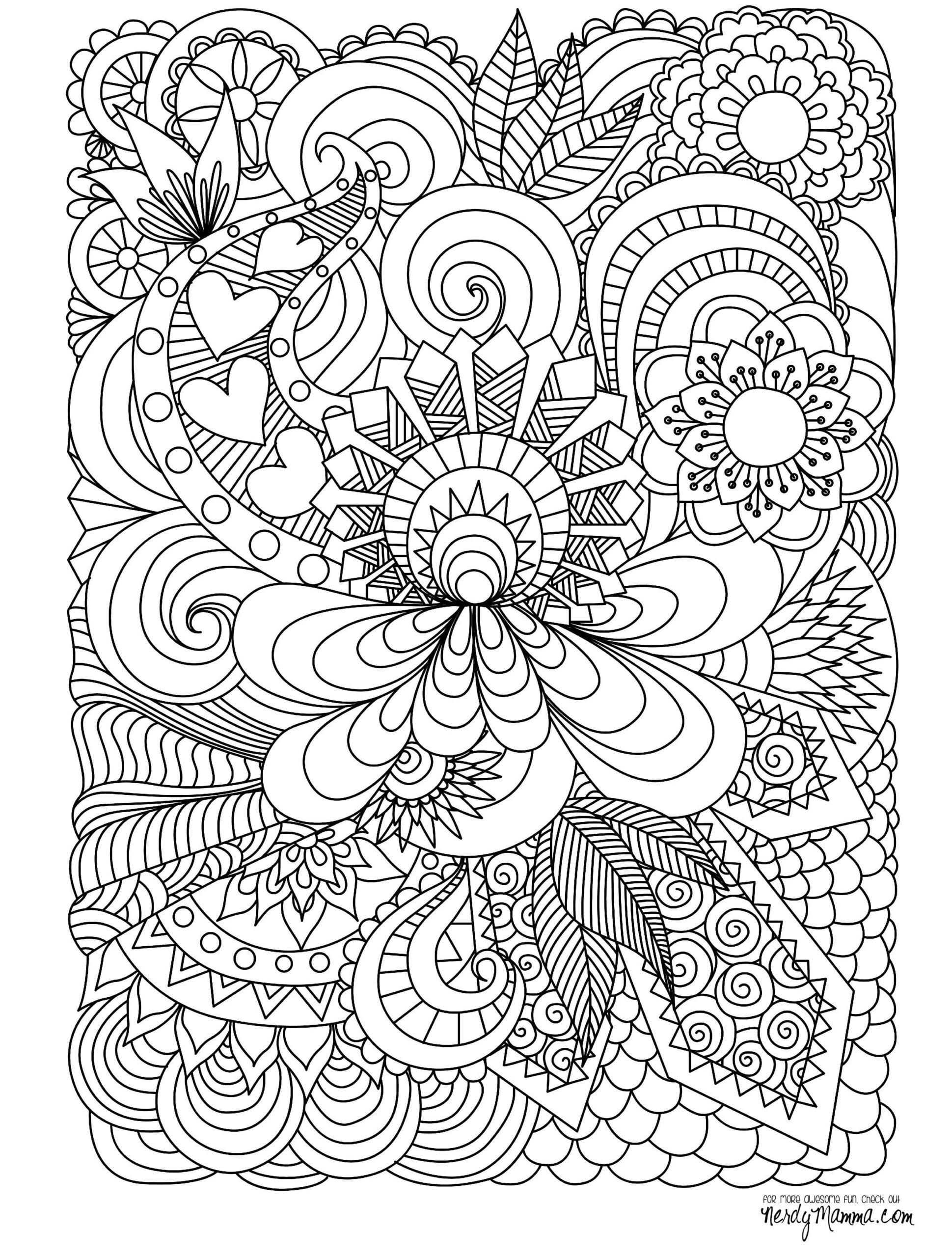 35 Easy Detailed Coloring Pages