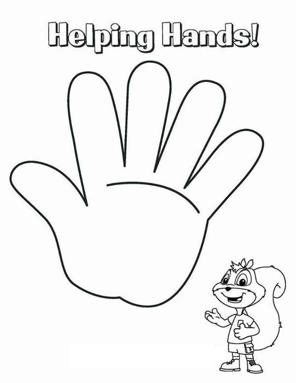35 Hand Print Coloring Pages