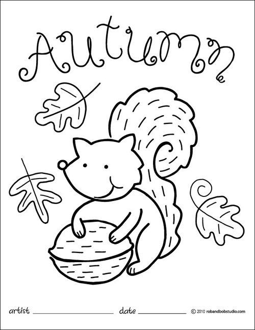35 Printable Coloring Book Autumn