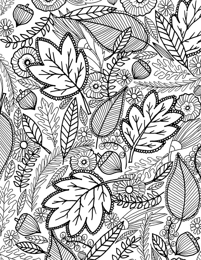 35 Printable Coloring Book Autumn