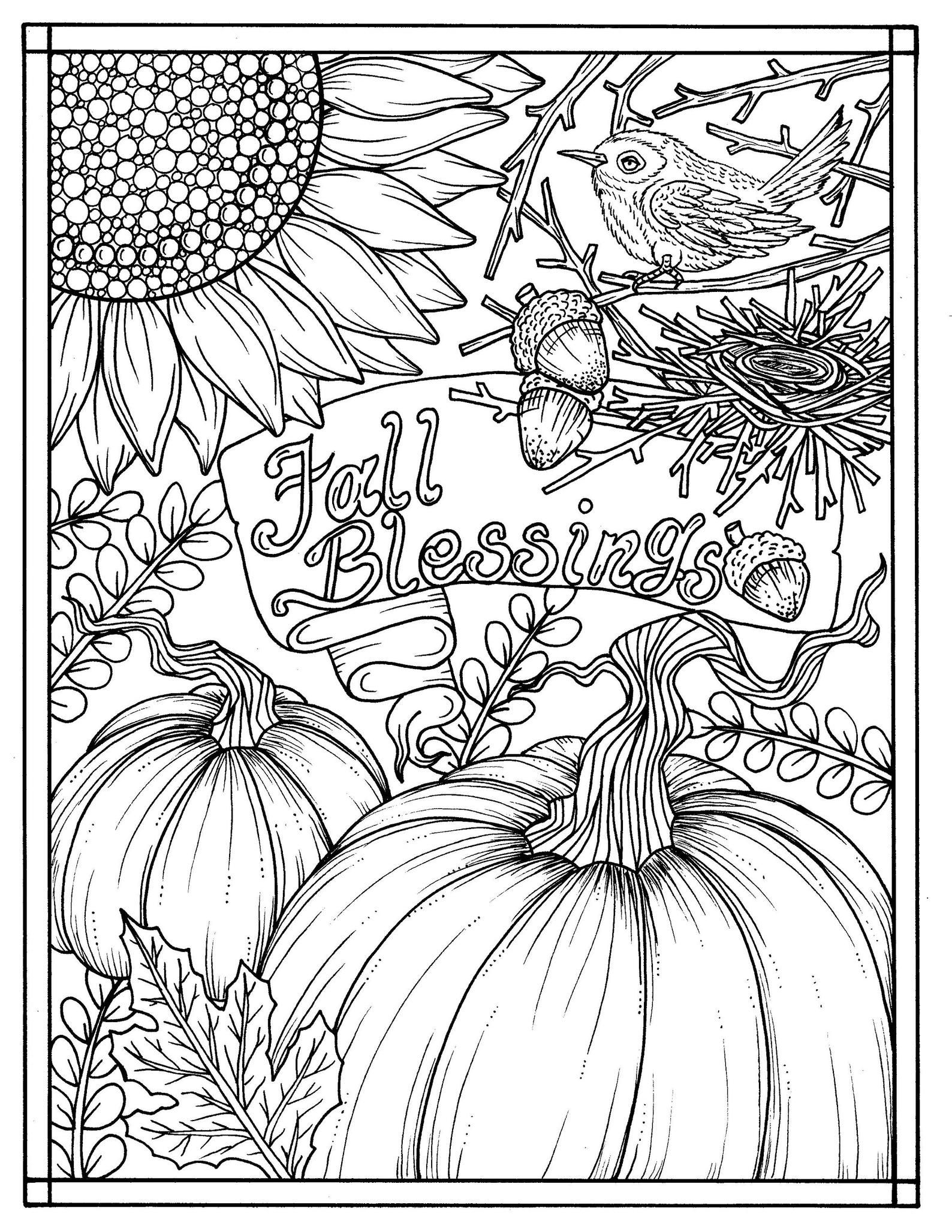 35 Printable Coloring Book Autumn