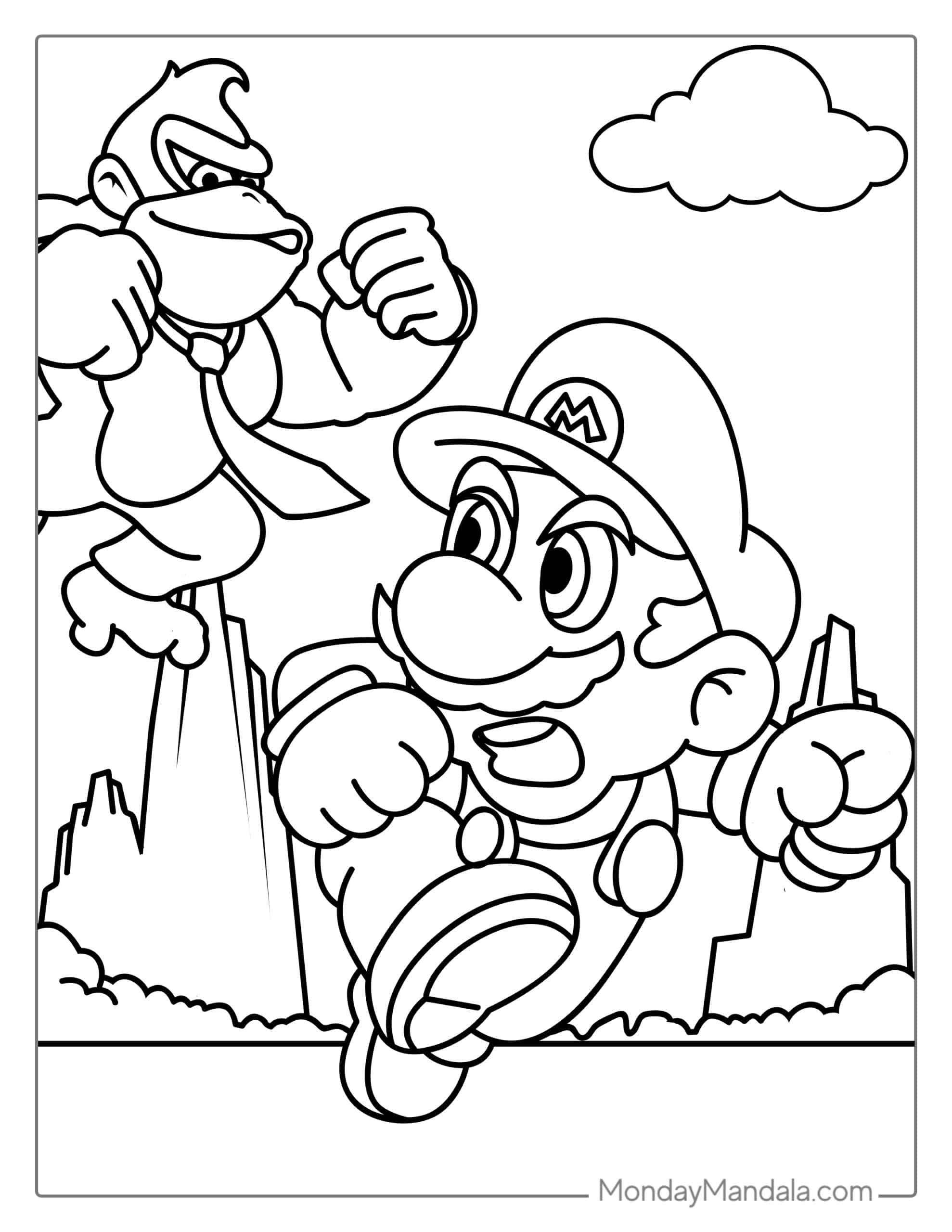 35 Printable Coloring Book Mario