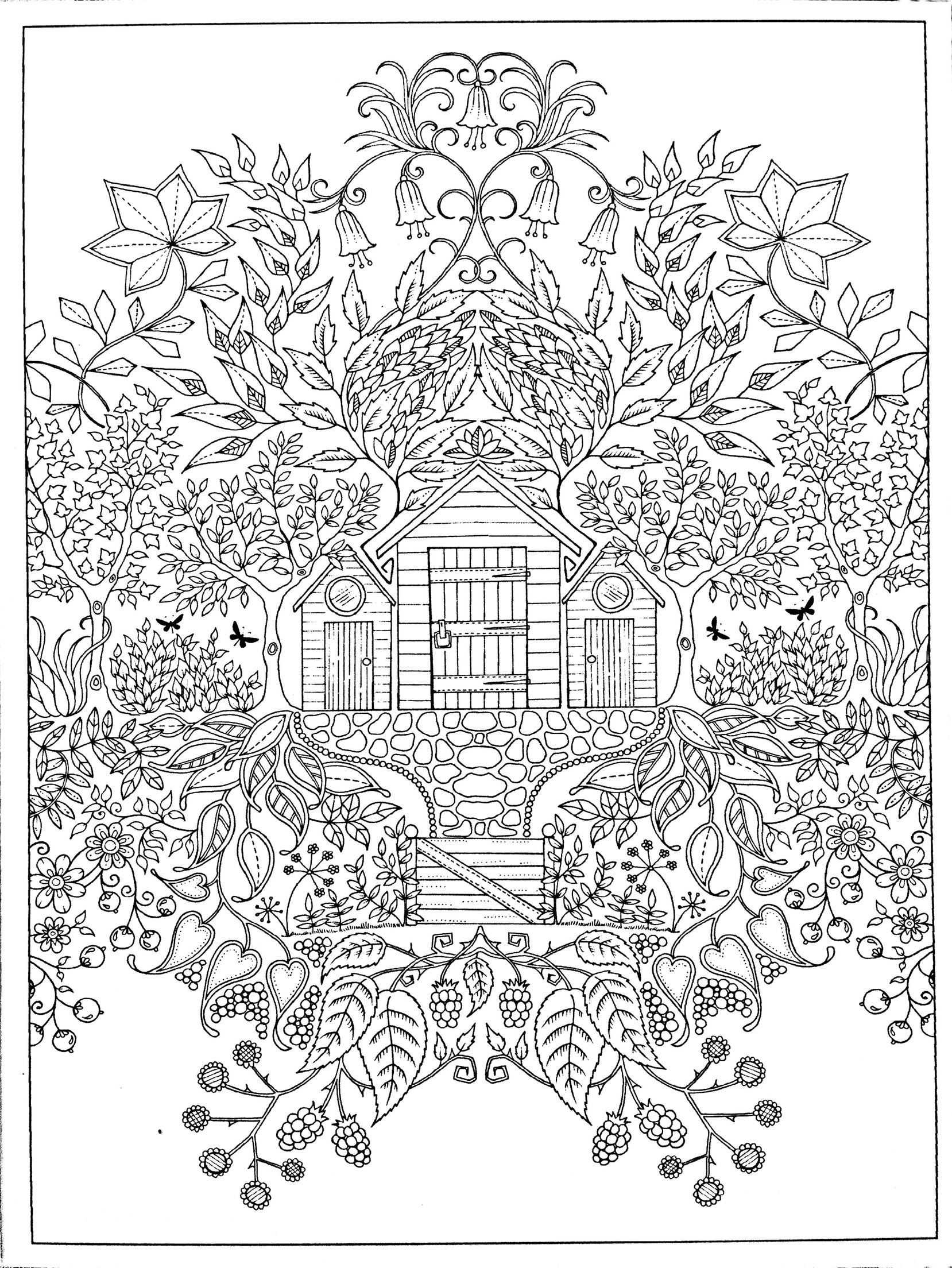 35 Secret Garden Coloring Book Flowers Free Printable