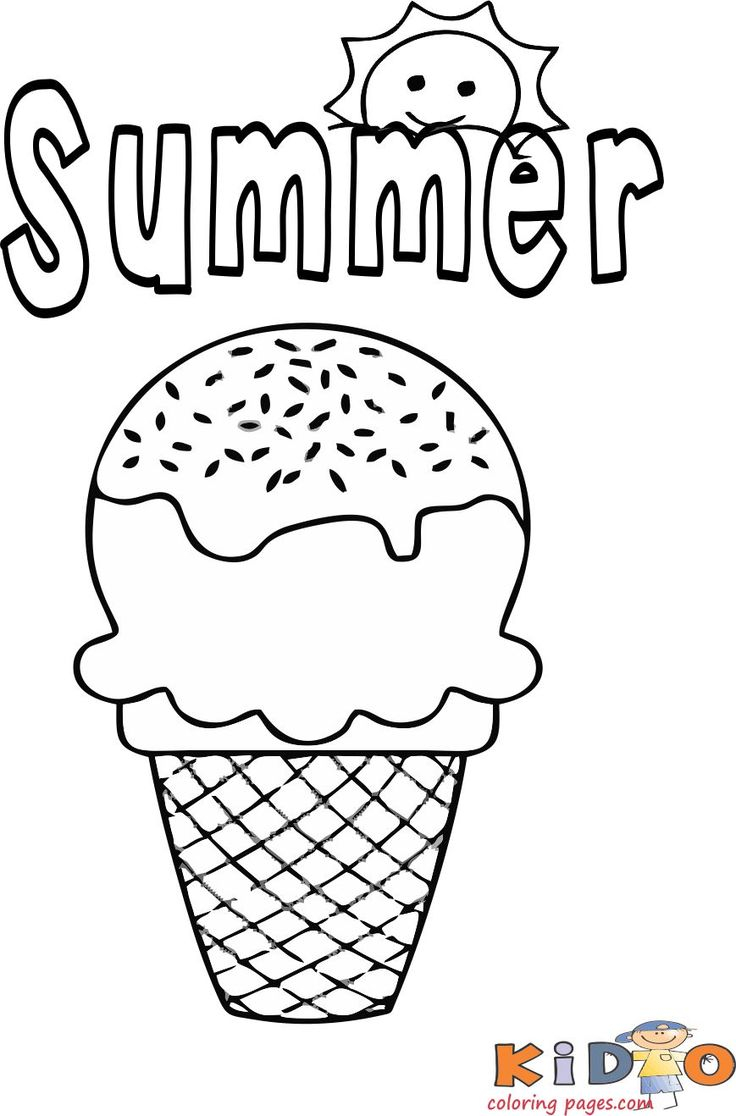 35 Summer Coloring Pages Ice Cream