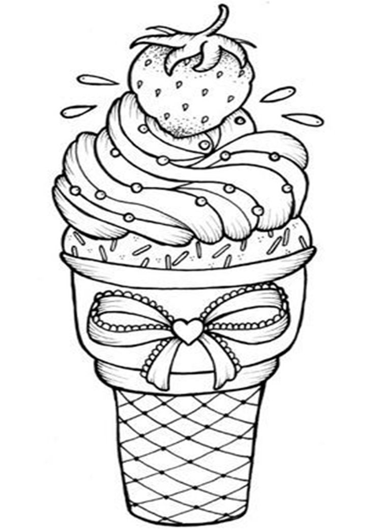 35 Summer Coloring Pages Ice Cream