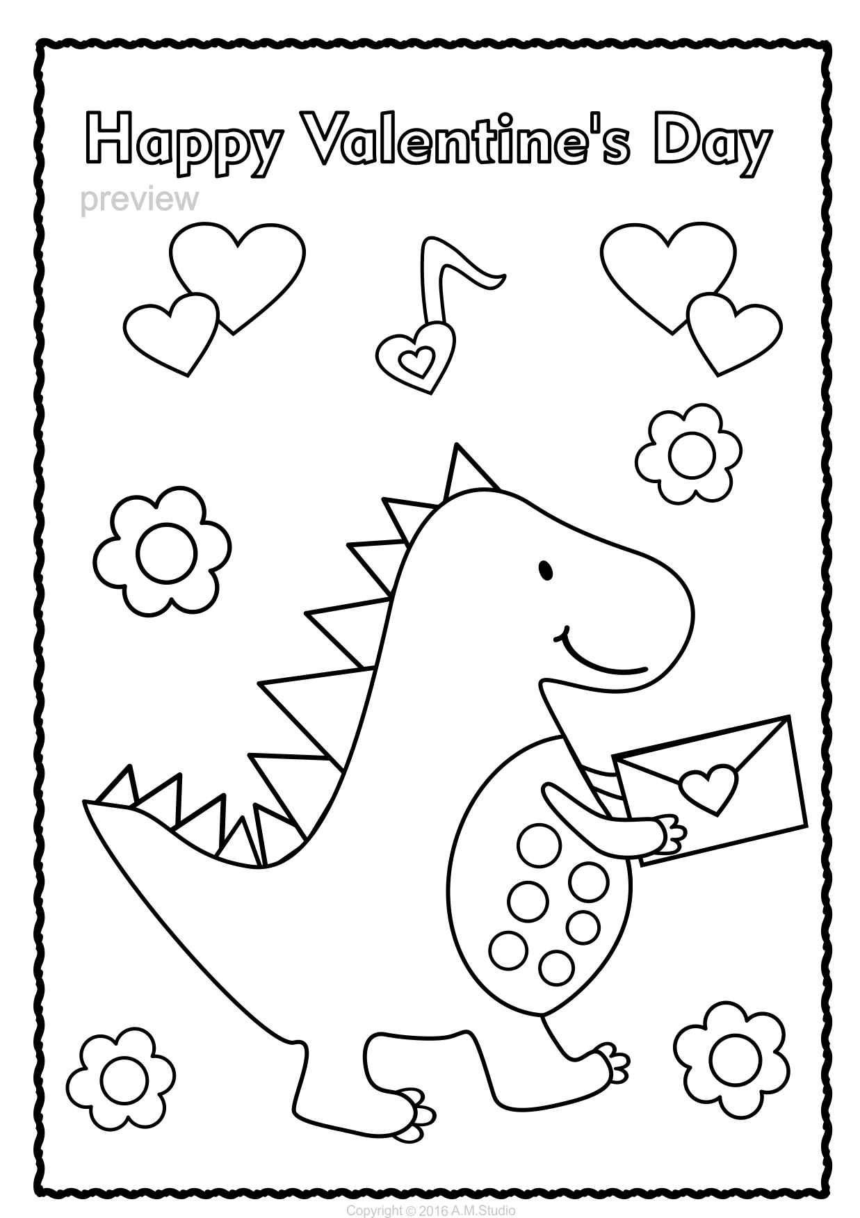 35 Valentine Coloring Sheets Cute