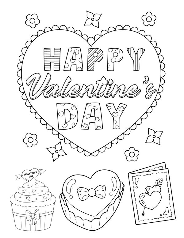 35 Valentine Coloring Sheets Cute