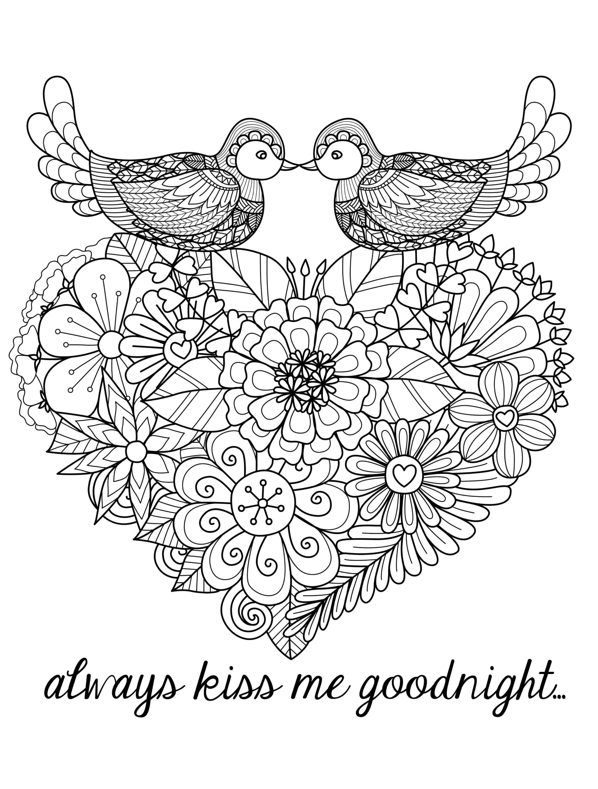 35 Valentines Day Flower Coloring Pages